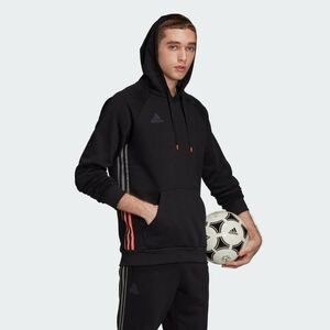 Adidas football/soccer slim fit hoodie mens XL black/orange